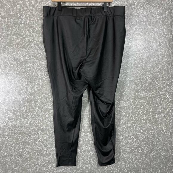 Torrid Women's Plus Size Black Signature Waist Faux Leather Leggings - 3 (3X) - Picture 8 of 8